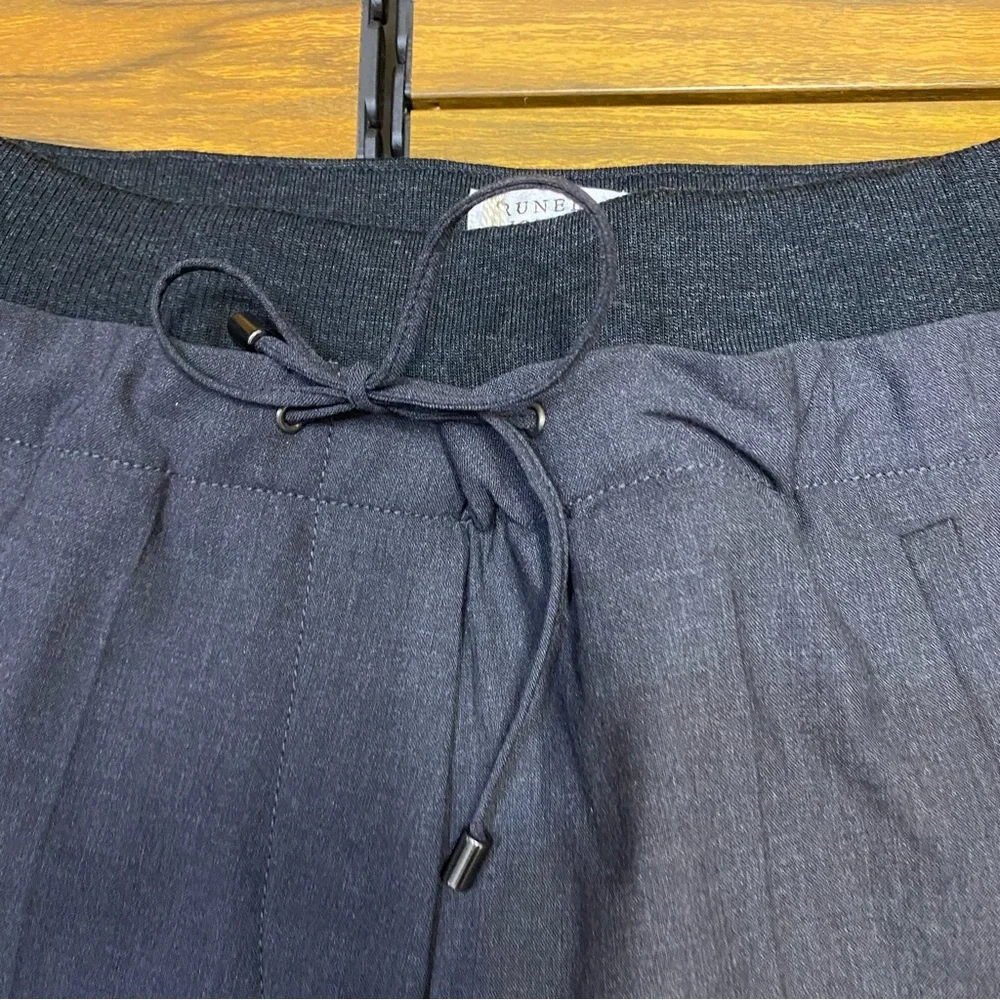 Brunello Cucinelli Women’s Pants Size 2 Wool Blend Twill Straight Leg Luxury NWT